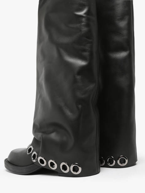 Boots In Leather N°6 Black women GE1 other view 3