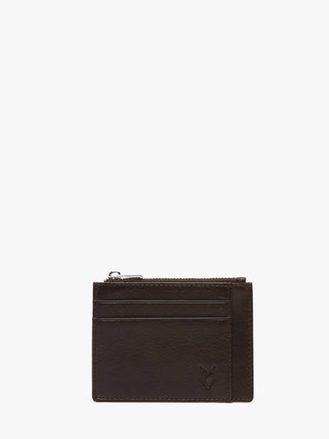 Card Holder Leather Yves renard Brown bovino 195