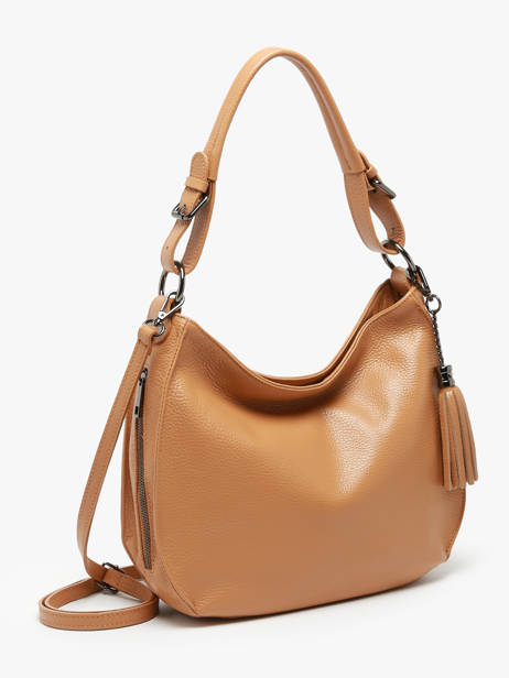Sac Porté épaule Caviar Cuir Milano Marron caviar CA24069 vue secondaire 2