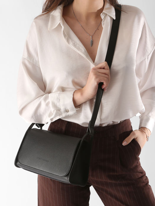 Longchamp Le foulonné Messenger bag Black