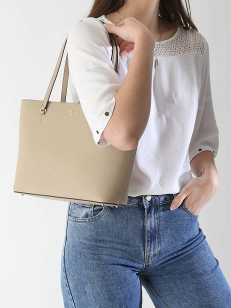 Sac Porté épaule Medium Karly Cuir Lauren ralph lauren Beige karly 31924351 vue secondaire 1