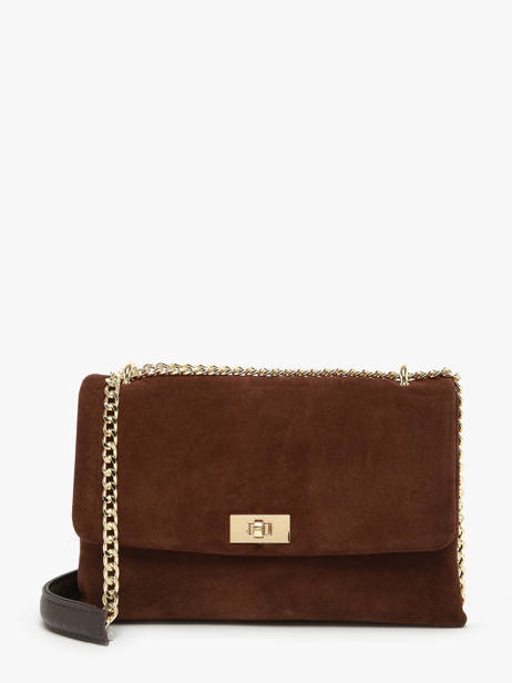 Shoulder Bag Velvet Caviar Leather Milano Brown velvet caviar VC24115