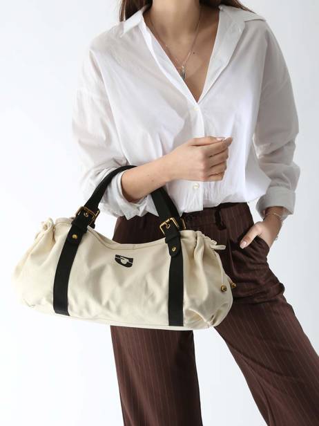 Shoulder Bag Canvas Cotton Gerard darel White canvas DBS01450 other view 1