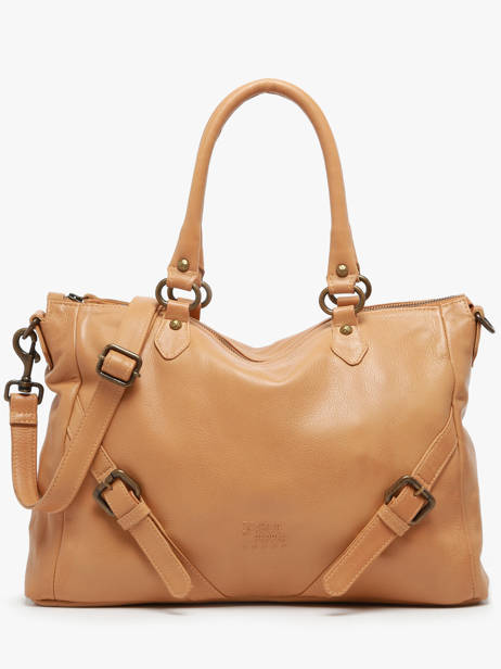 Shoulder Bag Strappy Leather Basilic pepper Brown strappy BSTR03