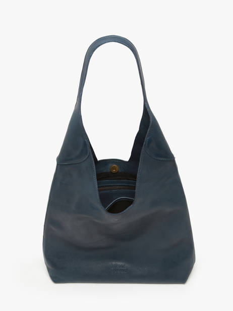 Sac Porté épaule Cow Cuir Basilic pepper Bleu cow BCOW2M vue secondaire 3