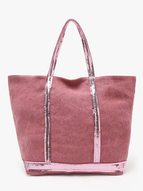 Large Le Cabas Tote Bag Linnen Sequins Vanessa bruno Pink cabas lin 31V40315 other view 4