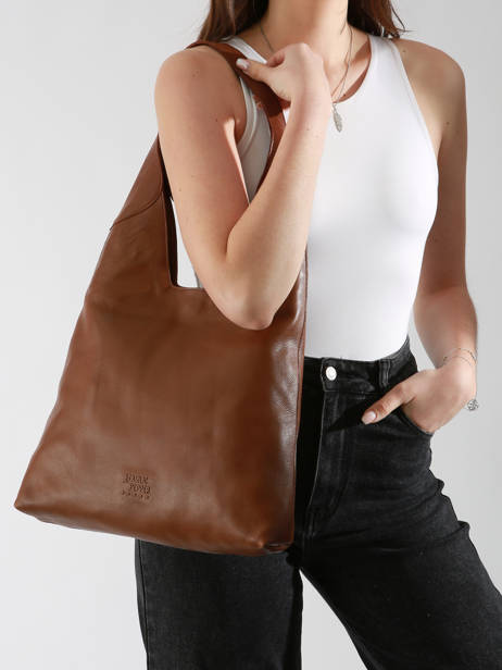 Shoulder Bag Cow Leather Basilic pepper Brown cow BCOW2M other view 1