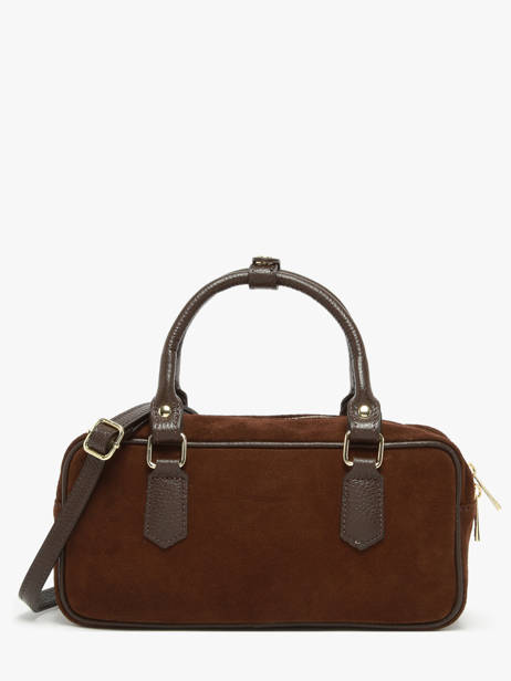 Satchel Velvet Caviar Leather Milano Brown velvet caviar VC24112