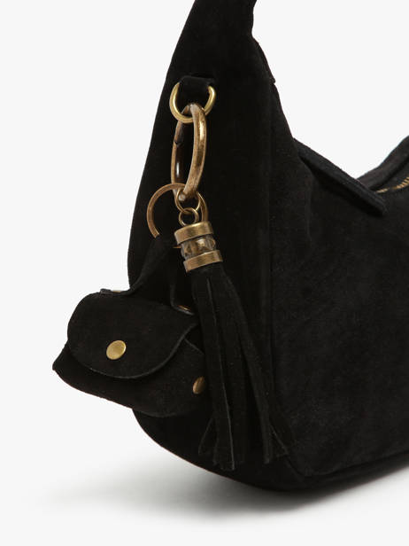 Keychain Leather Milano Black velvet VE24112 other view 1