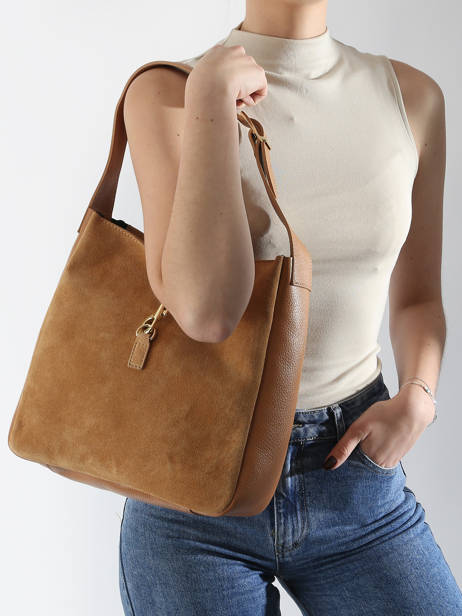 Shoulder Bag Velvet Caviar Leather Milano Brown velvet caviar VC24118 other view 1