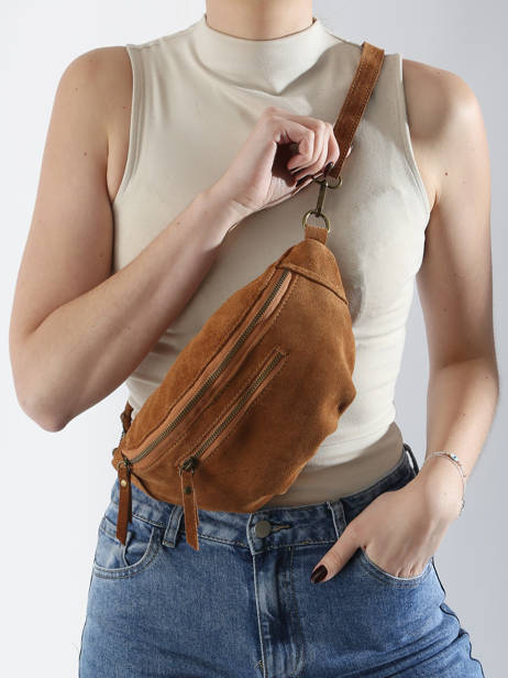 Belt Bag Milano Brown velvet VE24119 other view 1