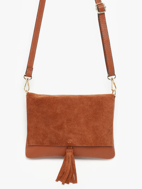 Shoulder Bag Velvet Caviar Leather Milano Brown velvet caviar VC24114 other view 2