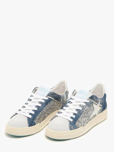 Sneakers En Cuir Semerdjian Bleu women DUCKB723 vue secondaire 1