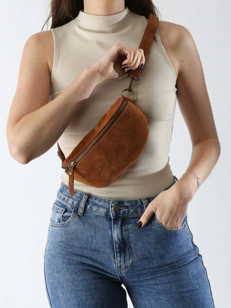 Belt Bag Milano Brown velvet VE19091 other view 1