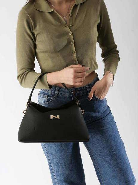 Leather Freesia Shoulder Bag Nathan baume Black eden 4 other view 1