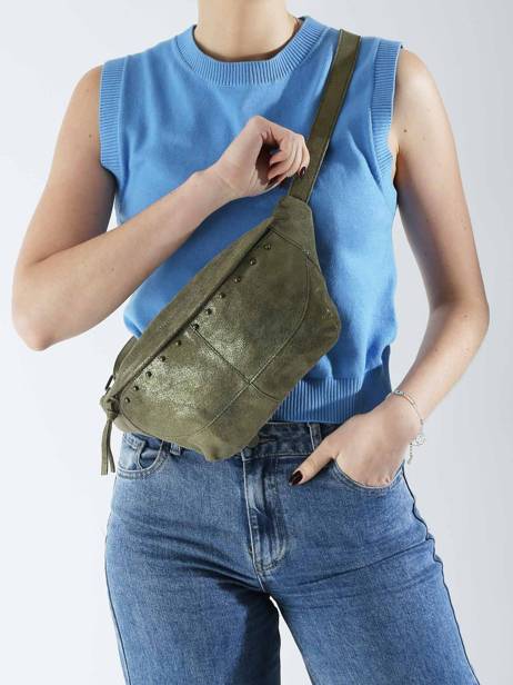Sac Banane Pieces Vert daino 17136453 vue secondaire 1