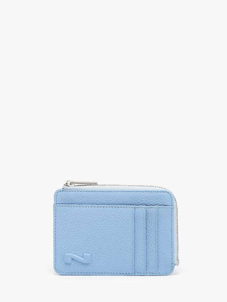 Leather Coin Purse With Card Slots Nathan baume Blue original n 217N