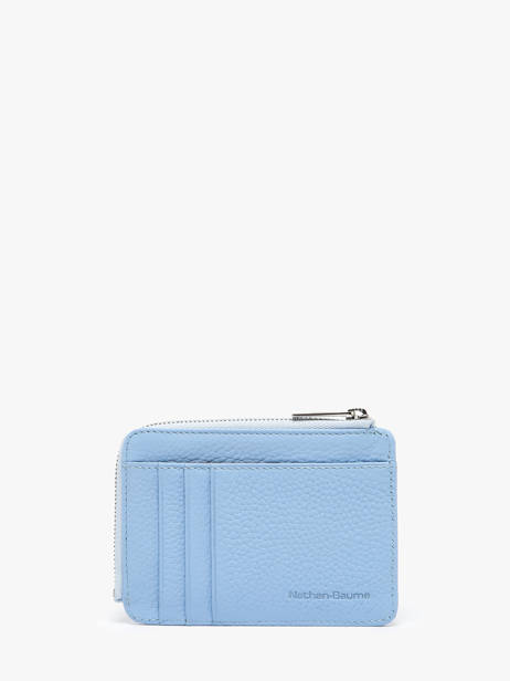Leather Coin Purse With Card Slots Nathan baume Blue original n 217N other view 2