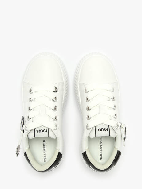 Sneakers In Leather Karl lagerfeld White women KL42376T other view 3