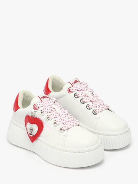 Sneakers En Cuir Karl lagerfeld Blanc women KL42314V vue secondaire 1