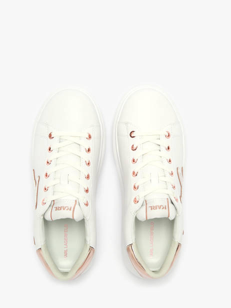 Sneakers In Leather Karl lagerfeld White women KL62511A other view 3