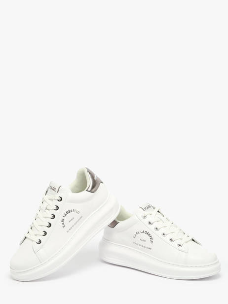 Sneakers En Cuir Karl lagerfeld Blanc women KL62538K vue secondaire 2