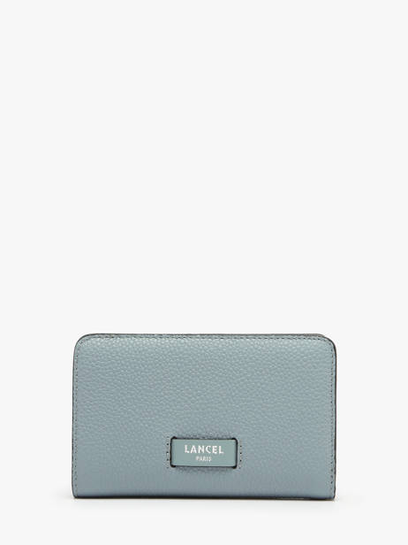 Compact Leather Ninon Zip Wallet Lancel Blue ninon A11123