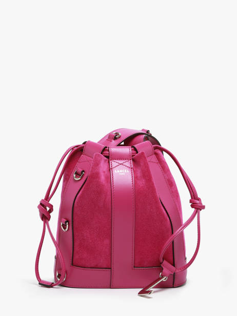 Small Leather Elles Bucket Bag Lancel Pink elles A13359