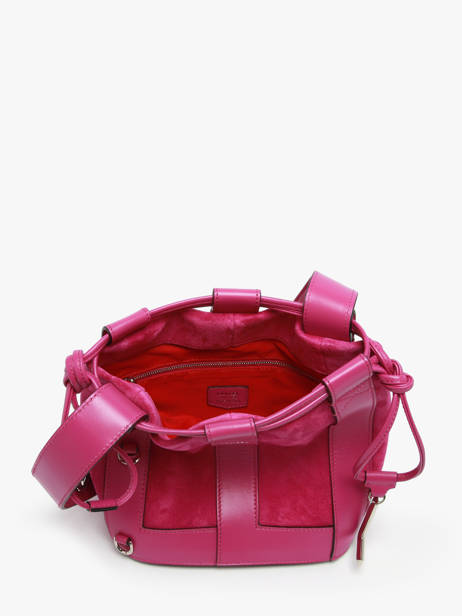 Small Leather Elles Bucket Bag Lancel Pink elles A13359 other view 3