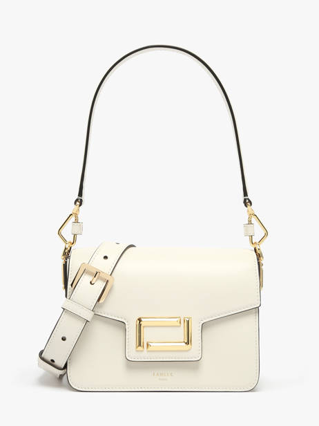 Shoulder Bag Angele Leather Lancel Beige angele A13147
