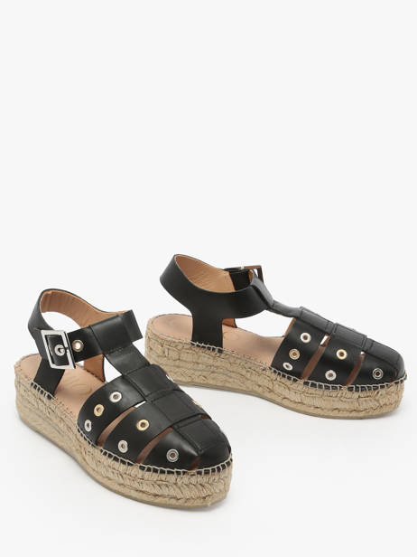 Wedge Espadrilles Gaimo Black women CHERLIN other view 1