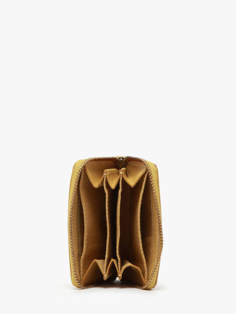 Coin Purse Leather Biba Yellow heritage BT12 other view 1