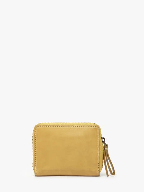 Coin Purse Leather Biba Yellow heritage BT12 other view 2