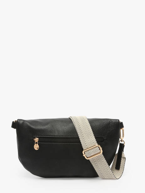 Sac Banane Lulu castagnette Noir zip YSALINE vue secondaire 4