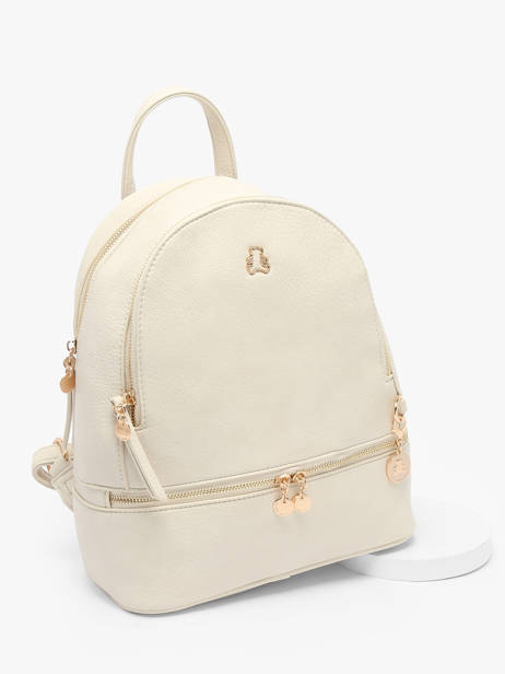 Backpack Lulu castagnette Beige zip WILLO other view 2