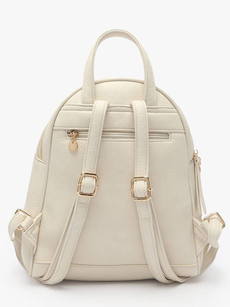 Backpack Lulu castagnette Beige zip WILLO other view 4