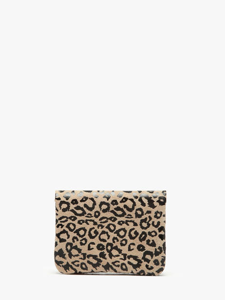 Coin Purse Leather Milano Beige velvet leopardo VL23092 other view 2