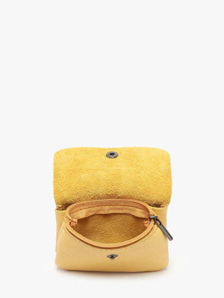 Coin Purse Leather Milano Yellow caviar CA23092 other view 1