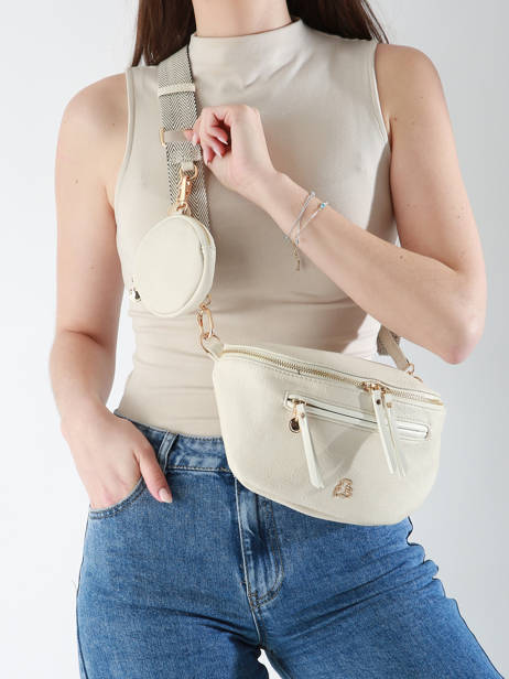 Belt Bag Lulu castagnette Beige zip YSALINE other view 1
