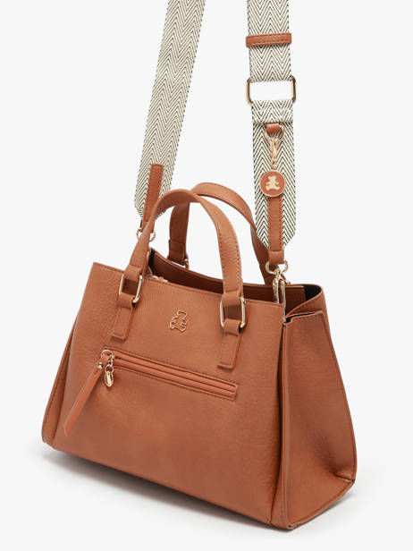 Handbag Zip Lulu castagnette Brown zip YOUX other view 2