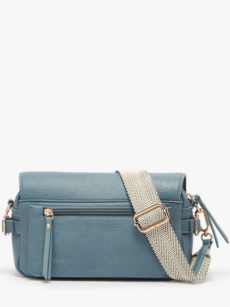 Sac Bandoulière Zip Lulu castagnette Bleu zip YRONDE vue secondaire 3