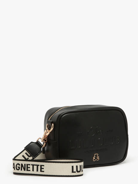 Shoulder Bag Logo Lulu castagnette Black logo YZERNAY other view 2