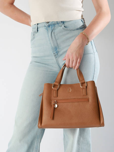 Handbag Zip Lulu castagnette Brown zip YOUX other view 1