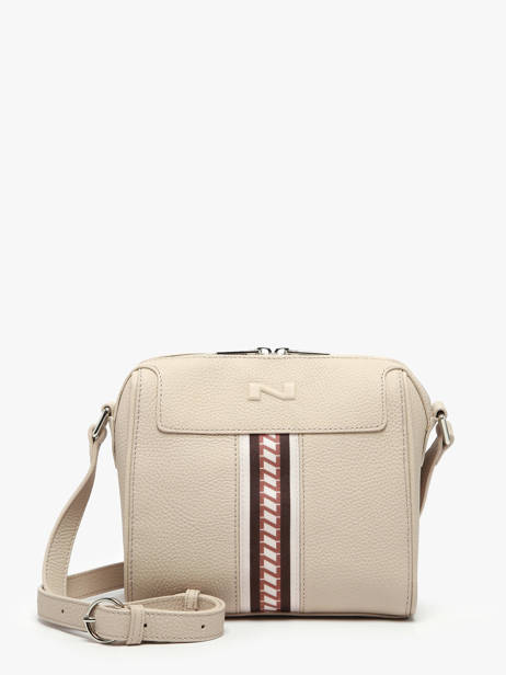 Leather Jeane Signature Crossbody Bag Nathan baume Beige signature 3