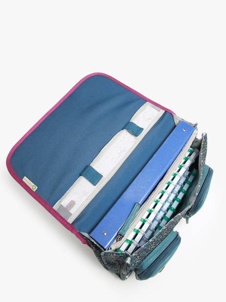 Cartable 2 Compartiments Cameleon Bleu vintage fantasy PBVGCA35 vue secondaire 3