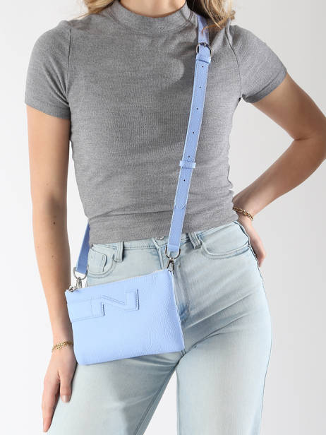 Sac Bandoulière Florence Cuir Nathan baume Bleu n city 4 vue secondaire 1
