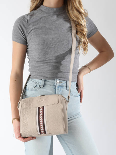 Leather Jeane Signature Crossbody Bag Nathan baume Beige signature 3 other view 1