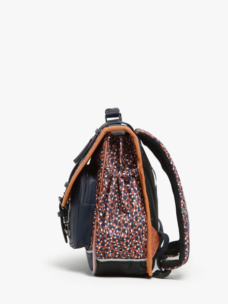 Wheeled Schoolbag 2 Compartments Cameleon Brown vintage fantasy PBVGCA38 other view 2