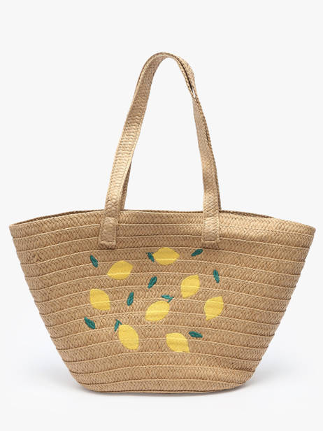 Sac Porté épaule Luisa Raphia Pieces Beige luisa 17155923