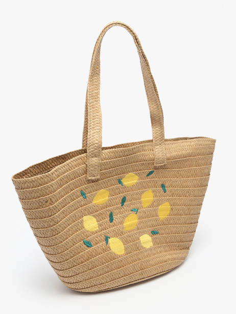 Sac Porté épaule Luisa Raphia Pieces Beige luisa 17155923 vue secondaire 2